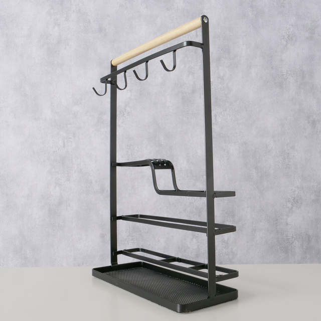 Raft metalic AGNETA cu carlige, 43,5 x 28,5 cm