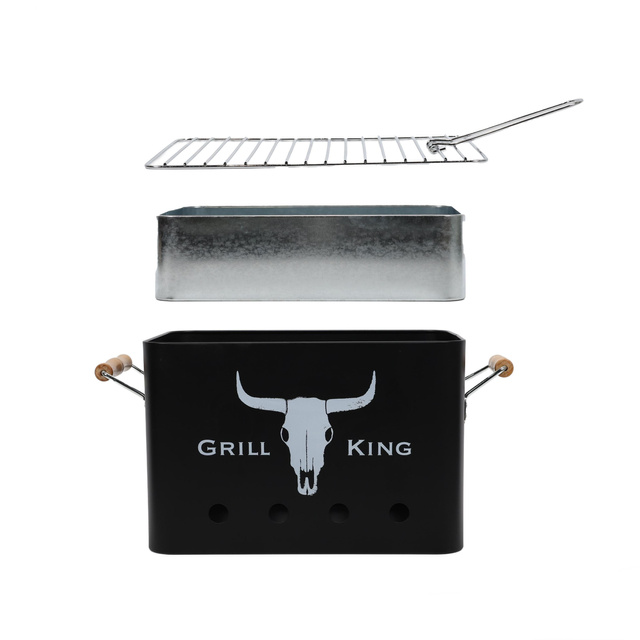 Gratar turistic portabil GRILL KING, 44 x 23 x 23 cm