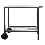 Masa de gradina, mobila pe roti pentru gratar, metal, 90x58x75 cm