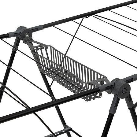 Suport de uscare pliabil cu coș pentru articole mici, 2 niveluri, 5five Simply Smart