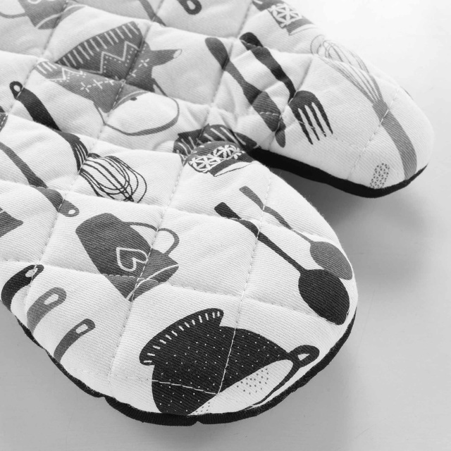 Manusa de cuptor din bumbac, intarituri din silicon, 30 x 18 cm