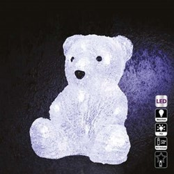 Decor luminos exterior, urs acrilic, 16 LED-uri