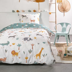 Lenjerie de pat pentru copii SAFARI, 100% bumbac, 140 x 200 cm