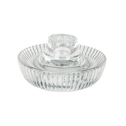 Suport lumanari cu nervuri din sticlă ARTY