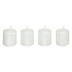 Set lumanari satinate, 4 bucati, 4 x 4,5 cm