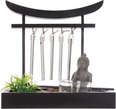 Decorat cu o figură de Buddha și clopoței ZEN GARDEN, 15 x 12 x 16,5 cm