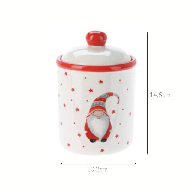Borcan ceramic pentru prăjituri de Crăciun, 600 ml