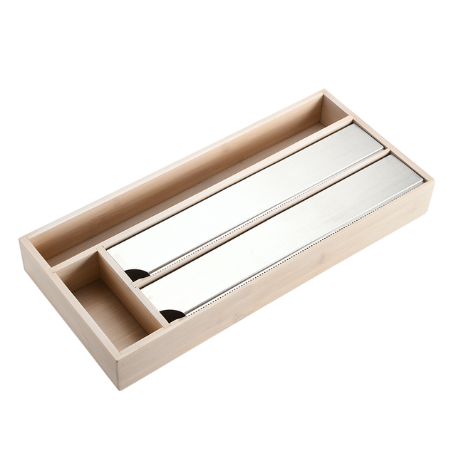 Dozator folie alimentara si hartie, bambus, 42 x 19 cm