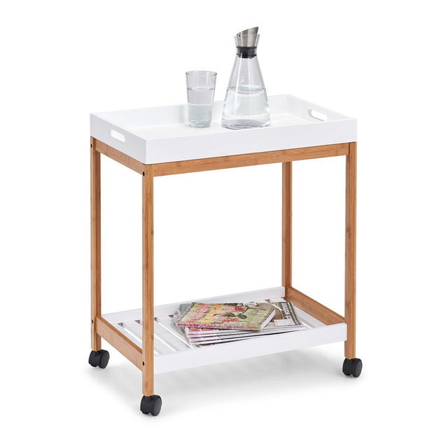 Masuta de cafea, Alb/Maro, 62x55x34 cm, ZELLER