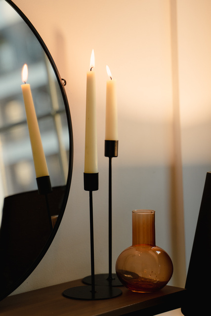 Sfeșnic metalic, 20 cm