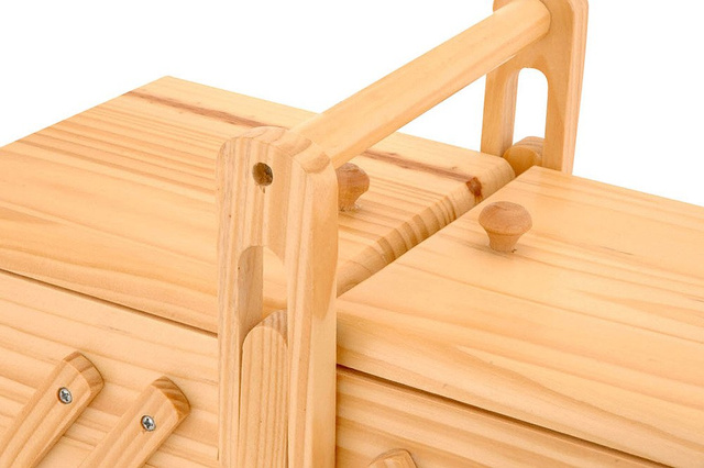 Suport de ață din lemn – suport clasic pentru ață cu 5 compartimente