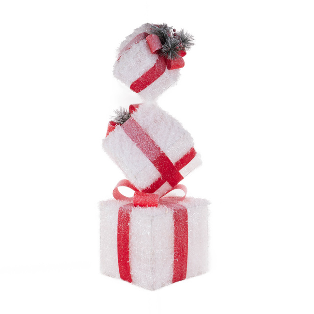 Decorațiune luminoasă stivă de cadouri, 75 cm