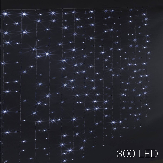 Perdea luminoasa, pentru exterior, 300 de LED-uri