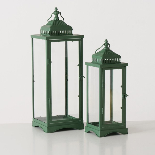 Set 2 lanterne Kent verde