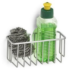 Raft de bucatarie pentru accesorii de spalat vase, metalic cu ventuze, ZELLER