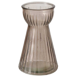 Vaza din sticla
Hyacintha,
sticla canelata,
15 cm, maro deschis