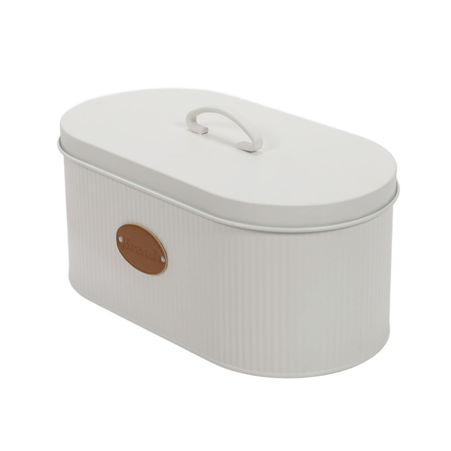 Cutie de pâine ovală din metal în stil retro