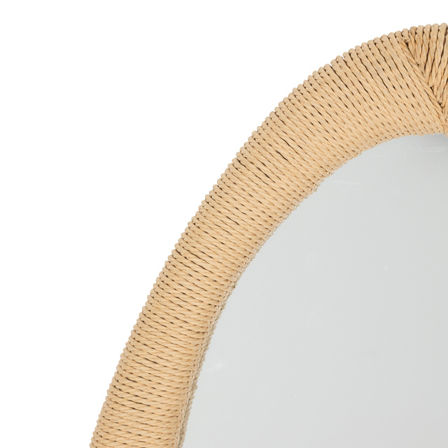 Oglindă LAIA cu ramă de sfoară, 58 × 114 cm