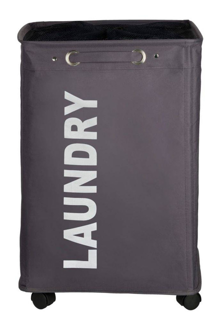 Coș de rufe QUADRO - recipient de 79 l, WENKO, gri