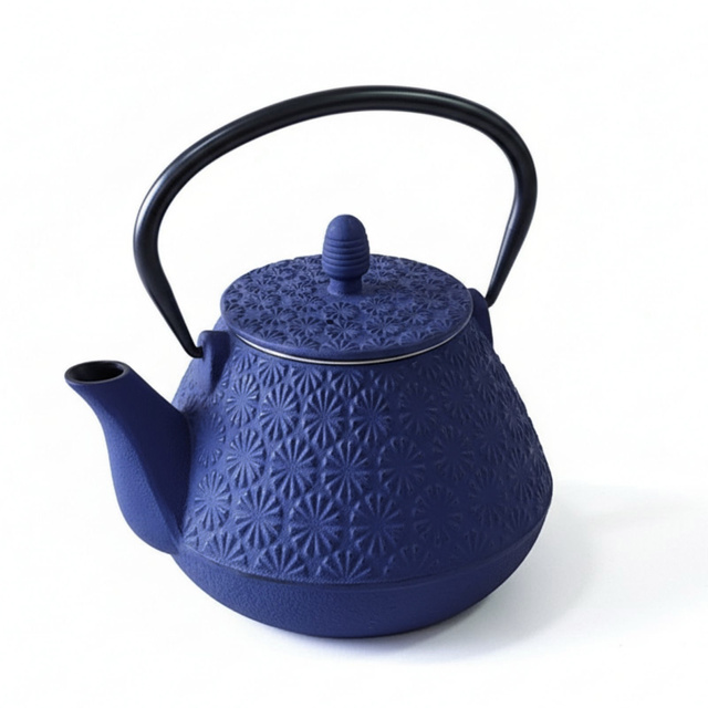 Ceainic din fontă cu infuzor TAKI, 1000 ml, bleumarin