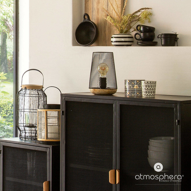 Lampa de masa din metal bec decorativ, 23 cm