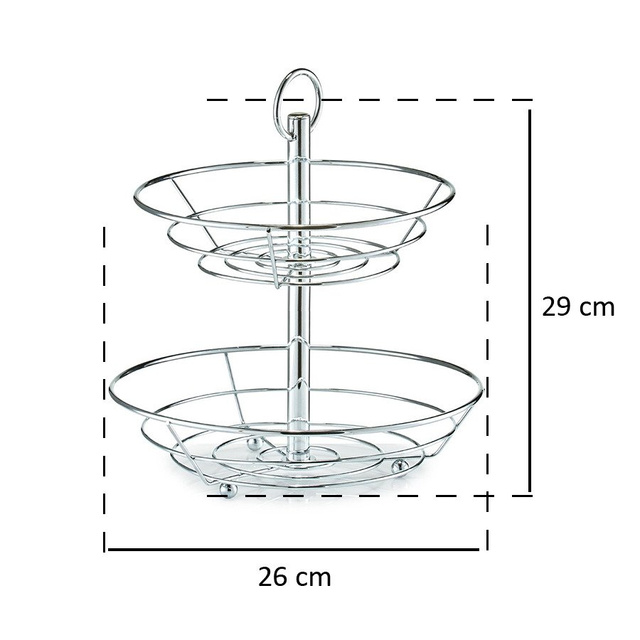Platou pentru fructe, 2 niveluri - oțel cromat, ZELLER