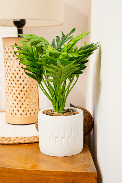 Floare artificiala in ghiveci, palmier Etnik, 29 cm