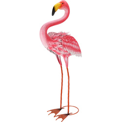 Figurină de grădină flamingo din metal, 65 cm