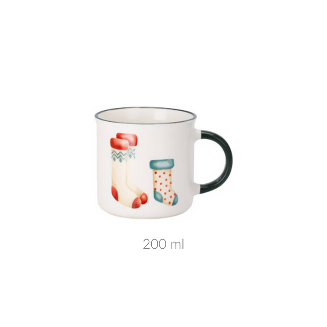 Set de cești din porțelan de 200 ml, 2 buc.