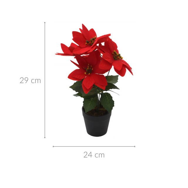 Steaua betleemului, floare artificială, 29 cm