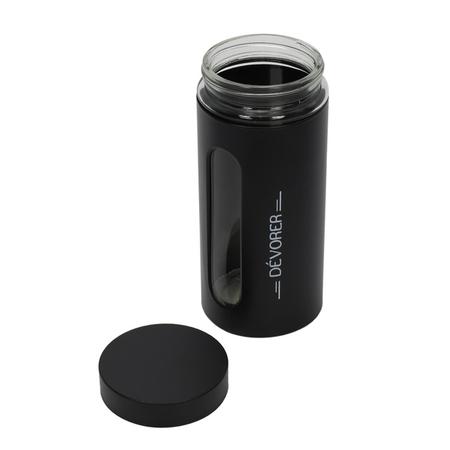 Recipient alimentar din sticla NEGRA, 1250 ml