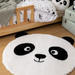 Covor rotund panda cu urechi SMILE, Ø 100 cm