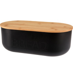 Cutie de paine cu capac din bambus, 35 x 19 x 12 cm
