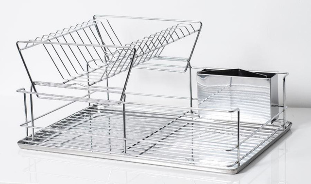 Scurgător de vase pe două niveluri, scurgător - oțel inoxidabil