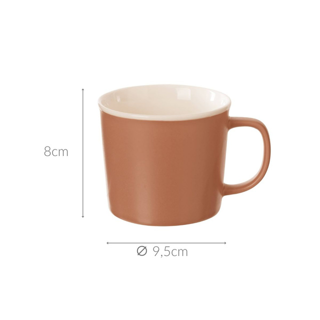 Cana din portelan cu maner NATURE, 380 ml