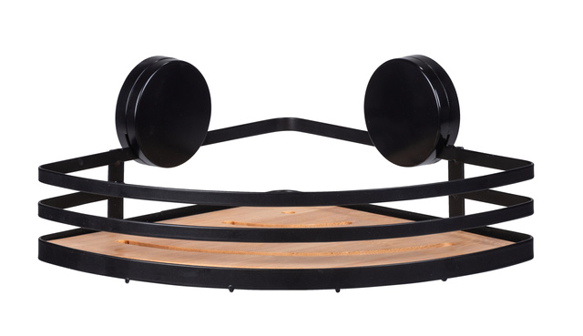 Raft de colt pentru dus ALBA Static-Loc, negru, Wenko