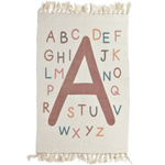 Covor copii Litere, cifre, cu franjuri, 60 x 90 cm