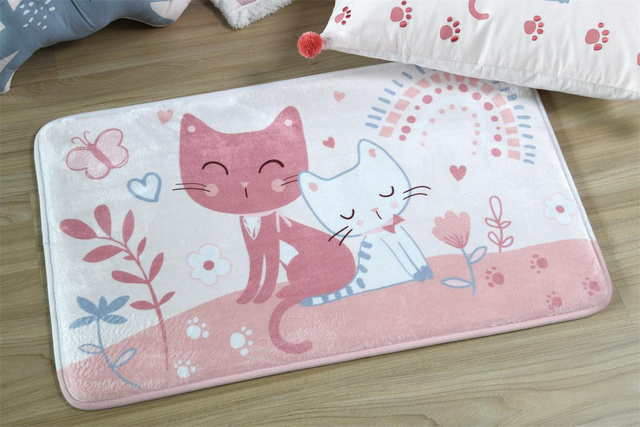 Covoraș pentru copii ZOELINE, roz, 45 x 75 cm