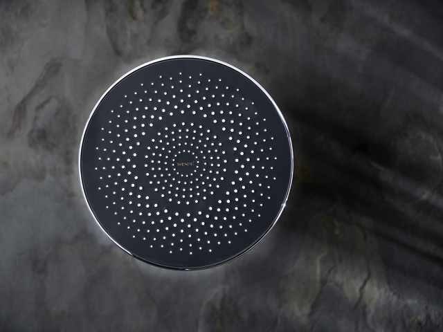 Cap de dus de tavan cu economie de apa, Ø 22,5 cm, gri, WENKO