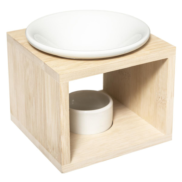 Șemineu aromă, bambus, 11,5 x 11,5 x 9,5 cm