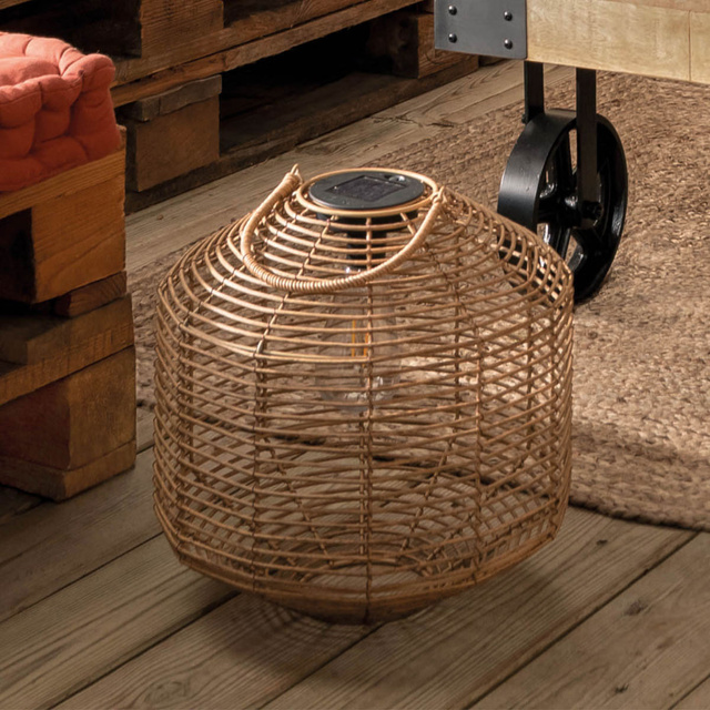 Felinar solar CUBA, natural, 30 cm