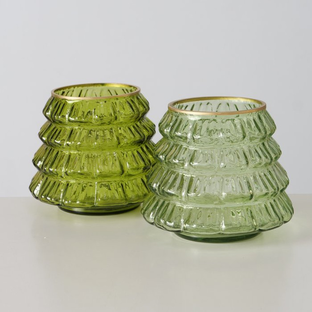 Vază din sticlă pentru lumânare TIWA, înălțime 11,5 cm