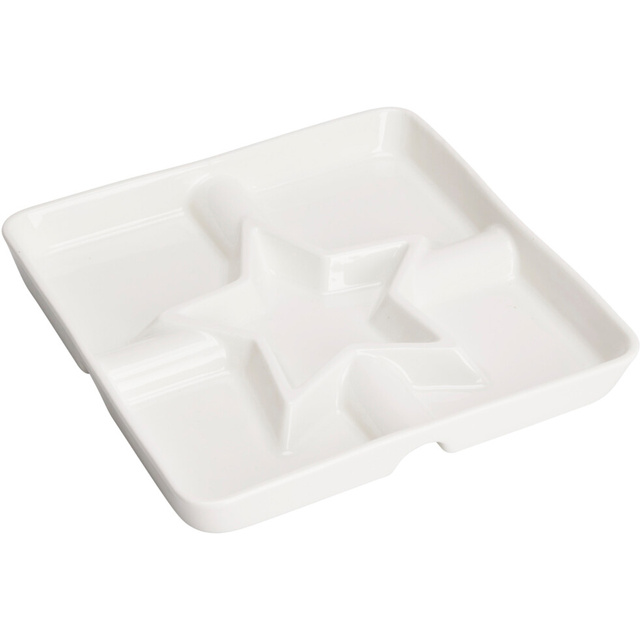 Platou pentru aperitive cu compartimente, 22 x 22 cm