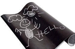 Tablă de cretă autocolantă - tablă de cretă pentru copii + 5 x cretă incluse, 45 x 200 cm