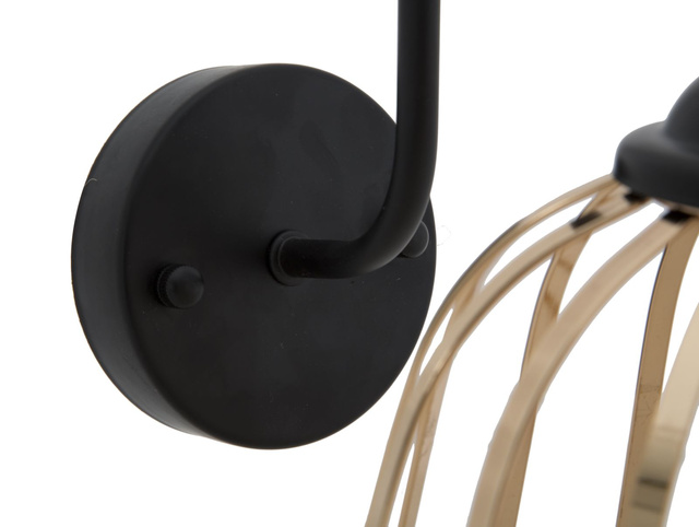 Aplica de perete cu abajur auriu, 18 x 25 x 28 cm