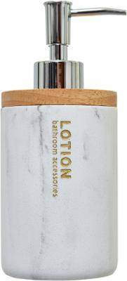 Dozator de sapun lichid LEA, model marmura, 8,3 x 8,3 x 17,5 cm