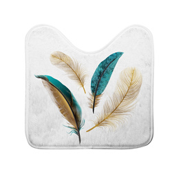 Covor de toaletă cu model auriu, PLUMISS, 45 x 45 cm