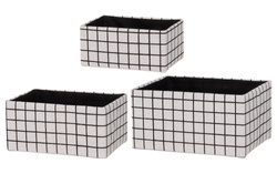 Coș textil cu mânere FOXY, Ø 34 x 50 cm