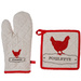 Mănușă de cuptor + suport POULETTE, bumbac, set