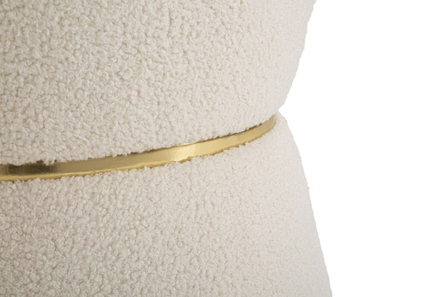 Taburet rotund cu detaliu auriu, 42 cm